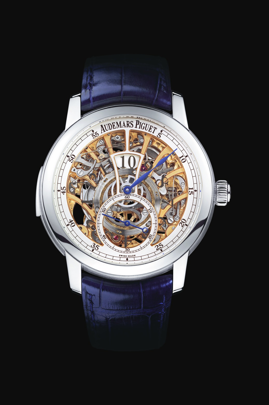 Audemars Piguet Jules Audemars Minute Repeater with Jumping Hour and Small Seconds Platinum watch REF: 26356PT.OO.D028CR.01 - Click Image to Close